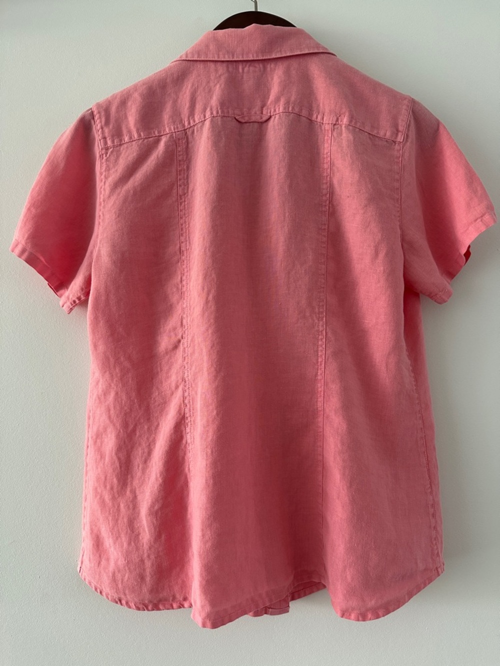 Tommy Bahama Coral Pink Short Sleeve Button-Up Shirt - Picture 6 of 8